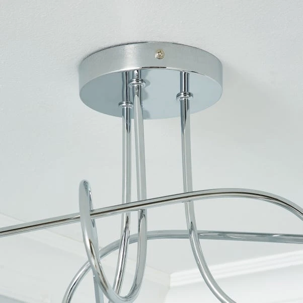 Portia 3 Light Semi Flush Ceiling Light 8 Portia 3 Light Semi Flush Ceiling Light - Image 6