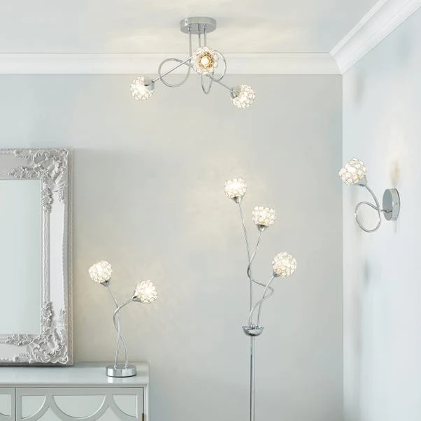 Portia 3 Light Semi Flush Ceiling Light 9 Portia 3 Light Semi Flush Ceiling Light - Image 7