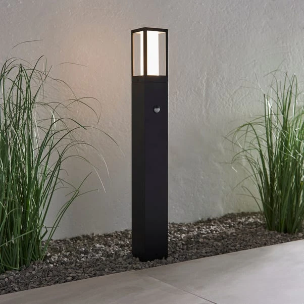 Black Rectangle PIR Outdoor Floor Path Light 3 Black Rectangle PIR Outdoor Floor Path Light
