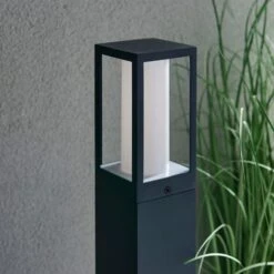 Black Rectangle PIR Outdoor Floor Path Light 13 Black Rectangle PIR Outdoor Floor Path Light -Dunelm 30731150 alt05