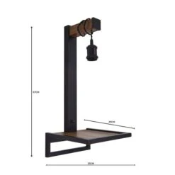 Fulton Plug In Wall Light With Shelf 13 Fulton Plug In Wall Light With Shelf -Dunelm 30731173 alt06