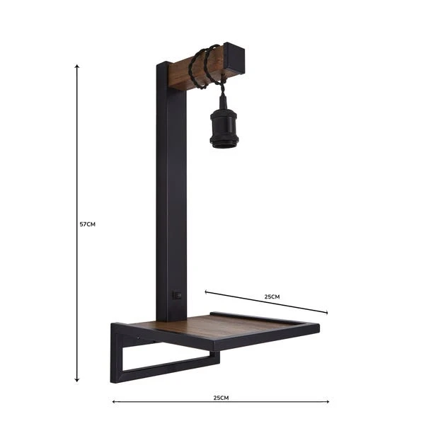 Fulton Plug In Wall Light With Shelf 8 Fulton Plug In Wall Light With Shelf - Image 6