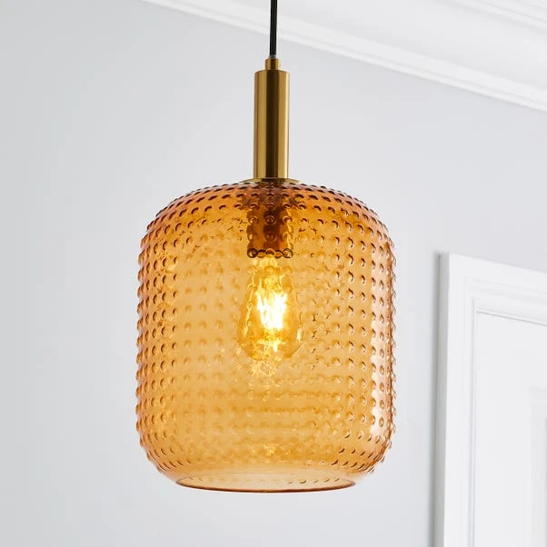 Amber Retro Pendant Light 3 Amber Retro Pendant Light