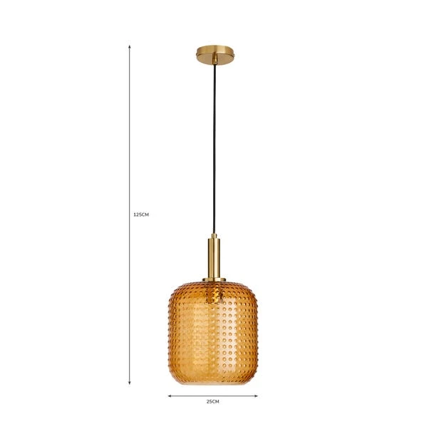 Amber Retro Pendant Light 8 Amber Retro Pendant Light - Image 6