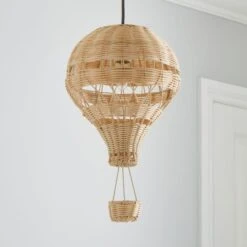 Hot Air Balloon Rattan Easy Fit Pendant Shade 34 Hot Air Balloon Rattan Easy Fit Pendant Shade -Dunelm 30732597 alt01