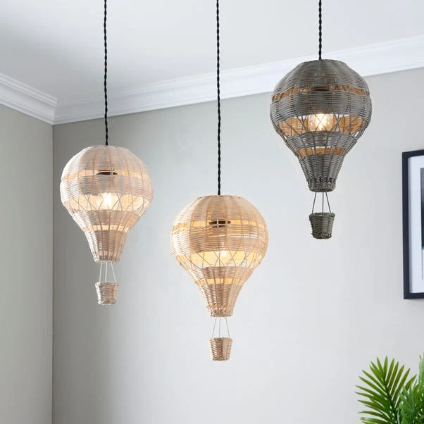 Hot Air Balloon Rattan Easy Fit Pendant Shade 19 Hot Air Balloon Rattan Easy Fit Pendant Shade - Image 17