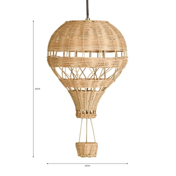 Hot Air Balloon Rattan Easy Fit Pendant Shade 21 Hot Air Balloon Rattan Easy Fit Pendant Shade - Image 19