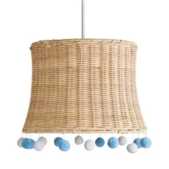 Fiesta Rattan Pom Pom Easy Fit Pendant Shade 20 Fiesta Rattan Pom Pom Easy Fit Pendant Shade -Dunelm 30734618 alt05