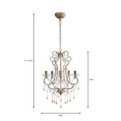 Adalet 5 Light Chandelier -Dunelm 30752884 alt07