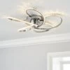 Oria Chrome 5 Light LED Flush Ceiling Light 2 Oria Chrome 5 Light LED Flush Ceiling Light -Dunelm 30753386