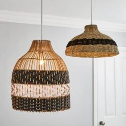 Yanha Rattan Easy Fit Pendant Shade 12 Yanha Rattan Easy Fit Pendant Shade -Dunelm 30753427 alt06