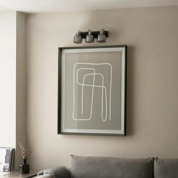 Palazzo Smoked Glass 3 Light Semi Flush Spotlight Bar 6 Palazzo Smoked Glass 3 Light Semi Flush Spotlight Bar - Image 4