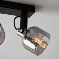 Palazzo Smoked Glass 3 Light Semi Flush Spotlight Bar 18 Palazzo Smoked Glass 3 Light Semi Flush Spotlight Bar -Dunelm 30754814 alt07