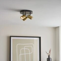 Carter 3 Light Semi Flush Spotlight 18 Carter 3 Light Semi Flush Spotlight -Dunelm 30754821 alt02