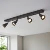 Grove 4 Light Semi Flush Spotlight Bar 1 Grove 4 Light Semi Flush Spotlight Bar -Dunelm 30754825