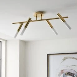 Lyla 4 Light Semi Flush Ceiling Light 24 Lyla 4 Light Semi Flush Ceiling Light -Dunelm 30754827 alt01