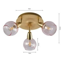 Tia 3 Light Semi Flush Spotlight -Dunelm 30754829 alt06