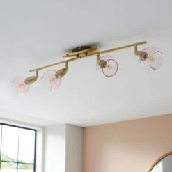 Tia 4 Light Semi Flush Spotlight Bar 20 Tia 4 Light Semi Flush Spotlight Bar -Dunelm 30754839 alt01