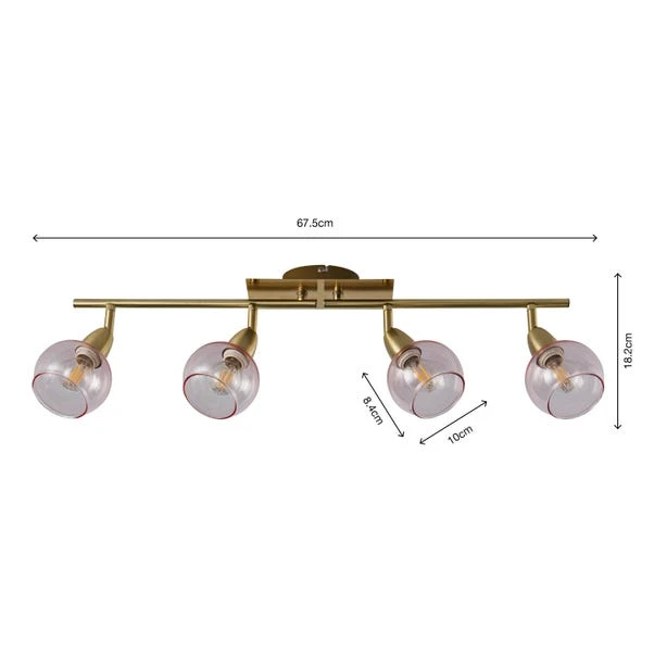 Tia 4 Light Semi Flush Spotlight Bar 14 Tia 4 Light Semi Flush Spotlight Bar - Image 12