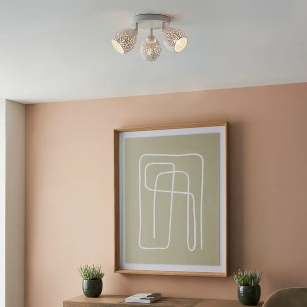 Fearne 3 Light White Semi Flush Spotlight 5 Fearne 3 Light White Semi Flush Spotlight - Image 3