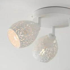 Fearne 3 Light White Semi Flush Spotlight 13 Fearne 3 Light White Semi Flush Spotlight -Dunelm 30754841 alt04