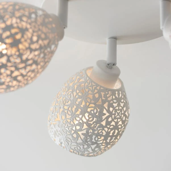 Fearne 3 Light White Semi Flush Spotlight 8 Fearne 3 Light White Semi Flush Spotlight - Image 6