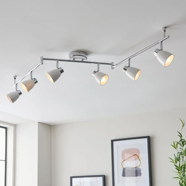 Alto 6 Light Chrome Semi Flush Spotlight Bar 3 Alto 6 Light Chrome Semi Flush Spotlight Bar