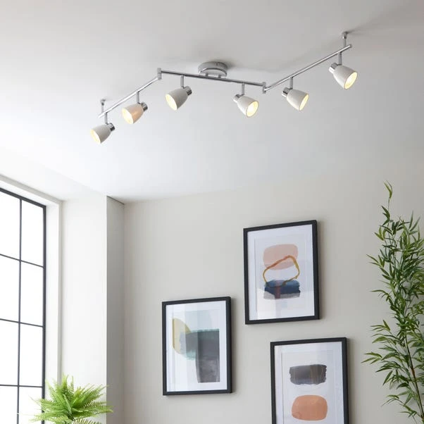 Alto 6 Light Chrome Semi Flush Spotlight Bar 5 Alto 6 Light Chrome Semi Flush Spotlight Bar - Image 3