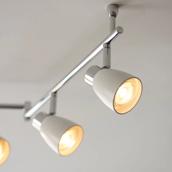 Alto 6 Light Chrome Semi Flush Spotlight Bar 8 Alto 6 Light Chrome Semi Flush Spotlight Bar - Image 6