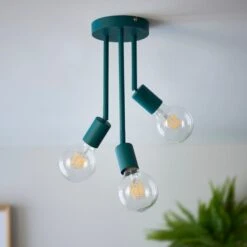 Koppla 3 Light Semi Flush Ceiling Light 24 Koppla 3 Light Semi Flush Ceiling Light -Dunelm 30754845 alt01