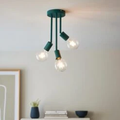 Koppla 3 Light Semi Flush Ceiling Light 25 Koppla 3 Light Semi Flush Ceiling Light -Dunelm 30754845 alt02