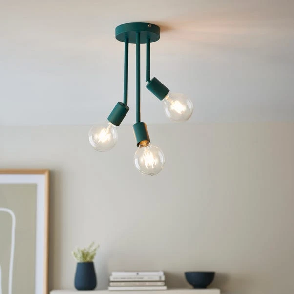 Koppla 3 Light Semi Flush Ceiling Light 12 Koppla 3 Light Semi Flush Ceiling Light - Image 10