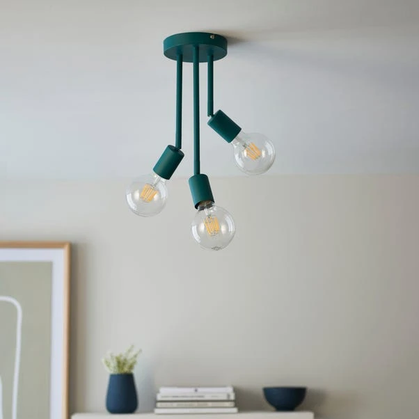 Koppla 3 Light Semi Flush Ceiling Light 13 Koppla 3 Light Semi Flush Ceiling Light - Image 11