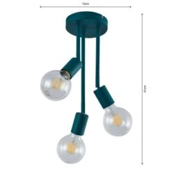 Koppla 3 Light Semi Flush Ceiling Light 29 Koppla 3 Light Semi Flush Ceiling Light -Dunelm 30754845 alt06