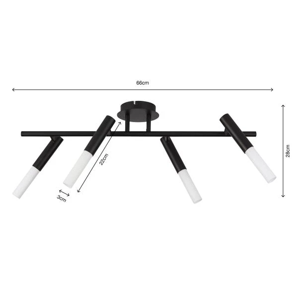 Lyla 4 Light Semi Flush Ceiling Light 9 Lyla 4 Light Semi Flush Ceiling Light - Image 7