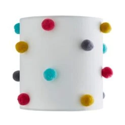 Multi Colour Pom Pom Lamp Shade -Dunelm 30755344 alt05