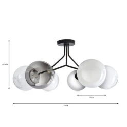 Nila 6 Light Semi Flush Ceiling Light -Dunelm 30755733 alt07