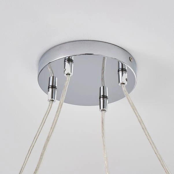 Iris Hoop 4 Light Semi Flush Ceiling Light 6 Iris Hoop 4 Light Semi Flush Ceiling Light - Image 4