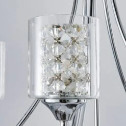 Frankie 5 Light Semi Flush Ceiling Light 10 Frankie 5 Light Semi Flush Ceiling Light -Dunelm 30755753 alt02