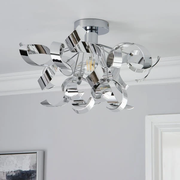 Iris Semi Flush Ceiling Light 4 Iris Semi Flush Ceiling Light - Image 2