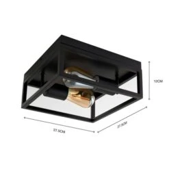 London Industrial Bathroom 2 Light Flush Ceiling Light 13 London Industrial Bathroom 2 Light Flush Ceiling Light -Dunelm 30766169 alt05