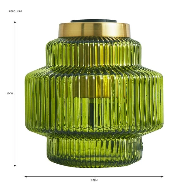 Niamh Ribbed Glass Table Lamp Base 7 Niamh Ribbed Glass Table Lamp Base - Image 5