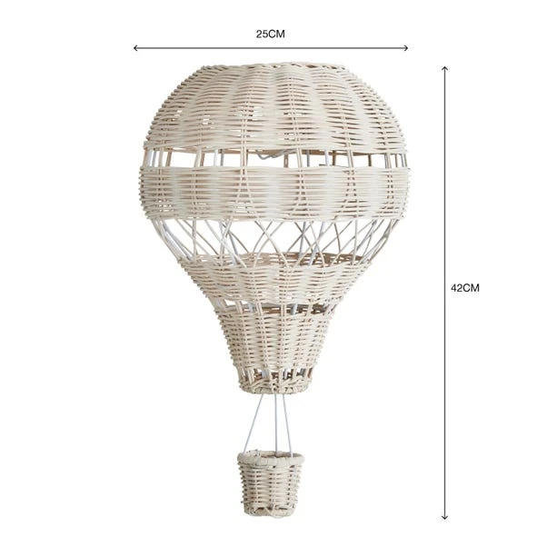 Hot Air Balloon Rattan Easy Fit Pendant Shade 8 Hot Air Balloon Rattan Easy Fit Pendant Shade - Image 6
