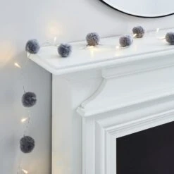 Pom Pom String Light 20 Pom Pom String Light -Dunelm 30768655 alt01