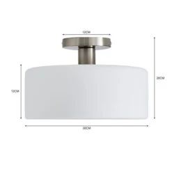 Amelie Opal Glass Flush Ceiling Light 24 Amelie Opal Glass Flush Ceiling Light -Dunelm 30768664 alt07