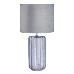 Christine Ribbed Glass Table Lamp 20 Christine Ribbed Glass Table Lamp -Dunelm 30770024 alt03