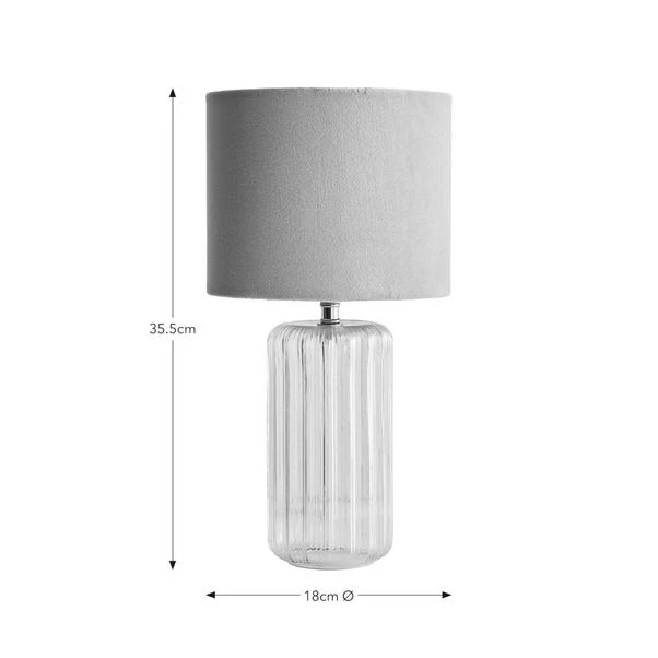 Christine Ribbed Glass Table Lamp 7 Christine Ribbed Glass Table Lamp - Image 5