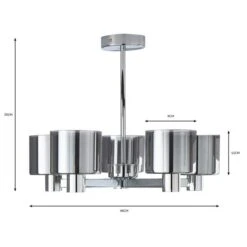 Erin 5 Light Semi Flush Ceiling Light 37 Erin 5 Light Semi Flush Ceiling Light -Dunelm 30770070 alt07