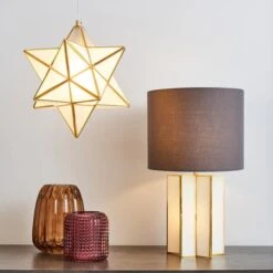 Virgo Star Glass Table Lamp 25 Virgo Star Glass Table Lamp -Dunelm 30770079 alt09