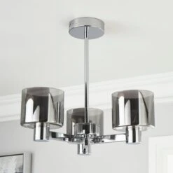 Erin 3 Light Semi Flush Ceiling Light 33 Erin 3 Light Semi Flush Ceiling Light -Dunelm 30770082 alt01